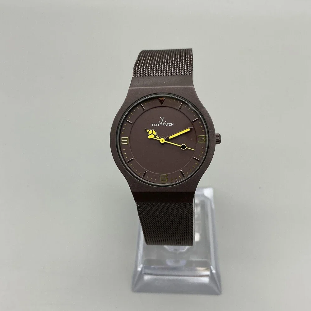 ToyWatch Womens Watch 28mm Brown Dial Mesh Stainless Steel New Battery
